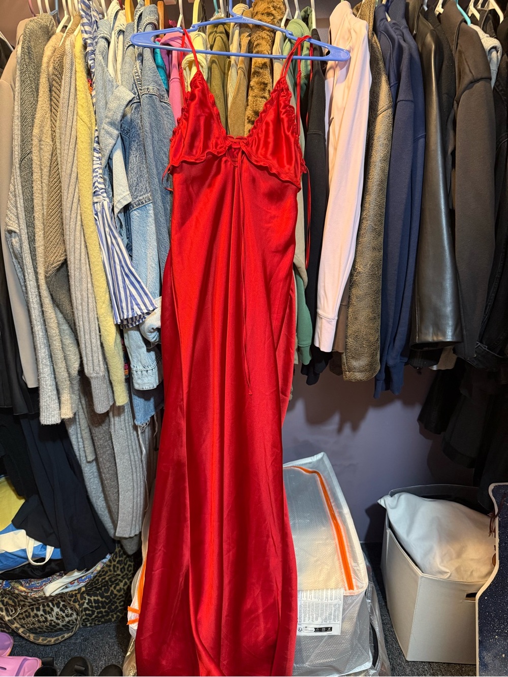 Zara RedSlip Dress
